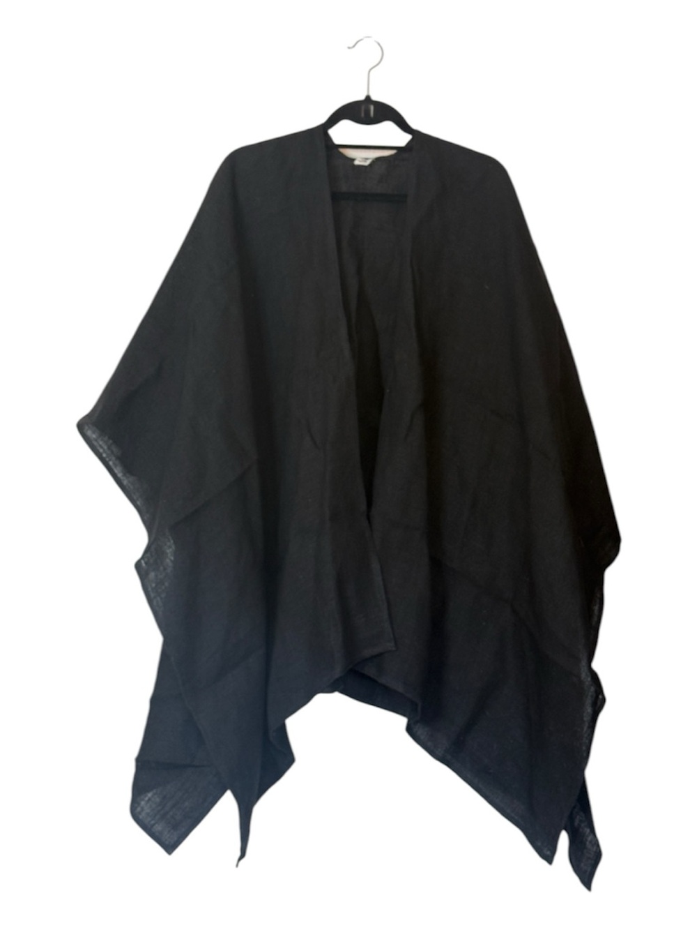 Crown Linen Designs Black Linen Cape One Size